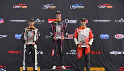 Taylor slips and slides to sopping USF2000 win at Mid-Ohio