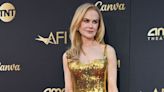 Nicole Kidman Wears a Gold Sequin Gown to Accept the AFI Life Achievement Award