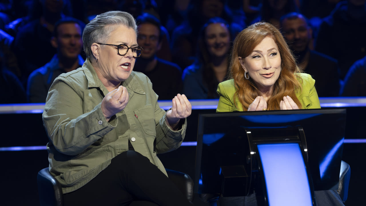 ...To Be A Millionaire: Lisa Ann Walter And Rosie O'Donnell Test Their Pun Expertise In Exclusive Clip...