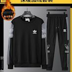 ～MAK運動服飾～Adidas 愛迪達 刺繡標大碼衛衣套裝男 秋冬季加絨加厚休閒運動服 爸爸秋裝 269334