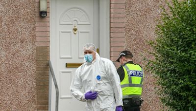 Death of woman at Glasgow home 'suspicious' as forensics pictured on scene