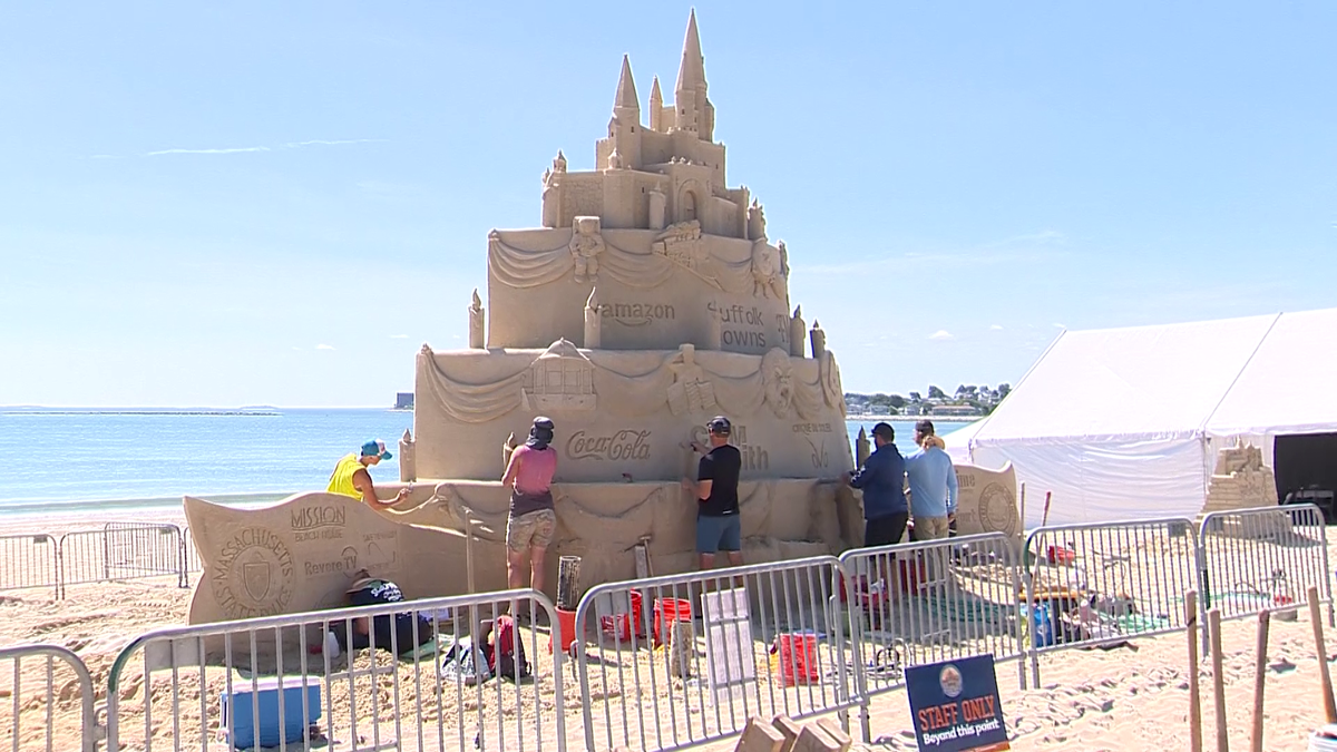 Heat wave means hot, hard work for sand sculptors