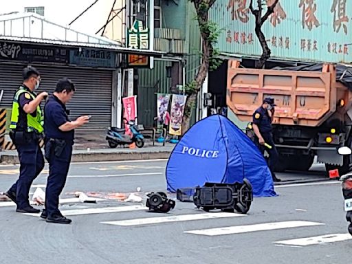 影／高雄鼎山街砂石車撞電動代步車 七旬老婦被輾斷肢送醫不治