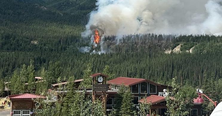 Denali National Park closes, wildfire erupts across river from Nenana River Canyon