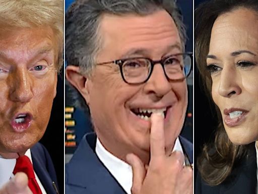 Colbert Spots Kamala Harris Using Hidden 'F-Word' On Trump And The Audience Goes Wild