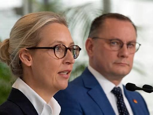 Die AfD-Chefs Alice Weidel (l) und Tino Chrupalla.