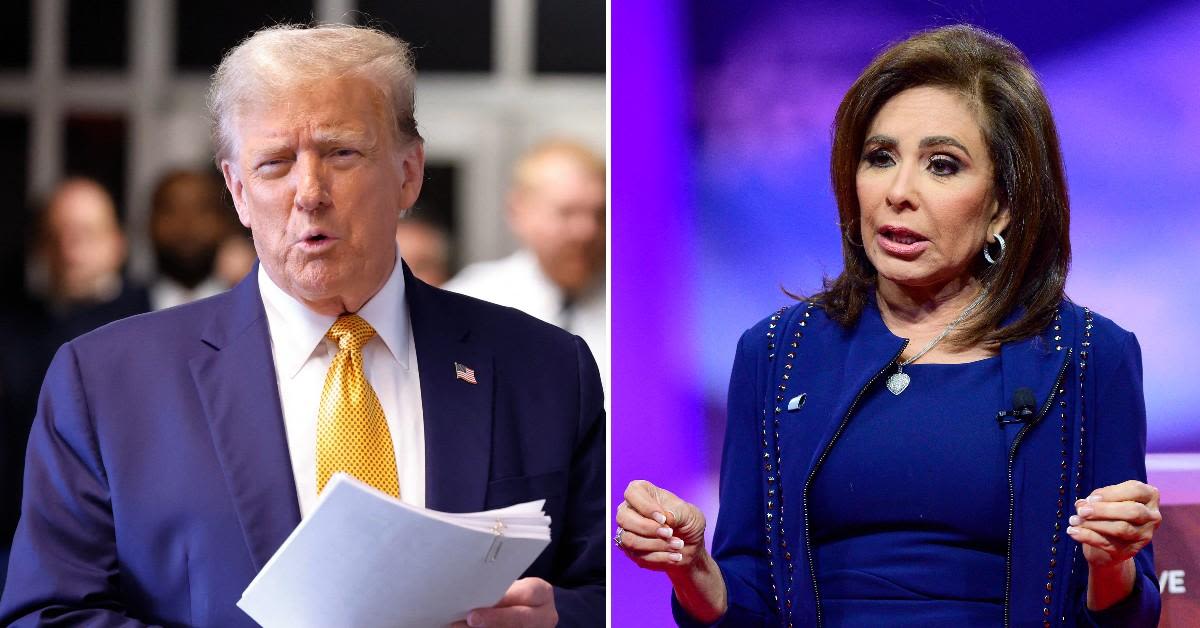 Donald Trump Awkwardly Reads Statement From Jeanine Pirro Calling Hush Money Judge a 'Fool' Outside of Courtroom
