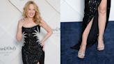 Kylie Minogue Turns Heads in Sparkling Christian Louboutin Sandal Heels at Manko Athens Opening Night Party in Athens