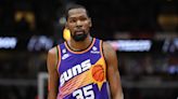 Kevin Durant a late scratch for Suns home debut after he slipped during pregame warm-ups