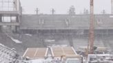 “Una imagen hermosa”: la UC exhibe el avance de su nuevo estadio bajo la nieve - La Tercera