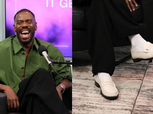 Colman Domingo Gets Preppy in Cream-Colored YSL Loafers at SiriusXM Studios in New York
