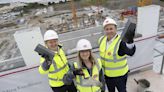 Topping out takes place on first homes at Glass Bottle site