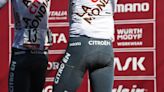 Greg Van Avermaet sports denim-inspired shorts at Strade Bianche