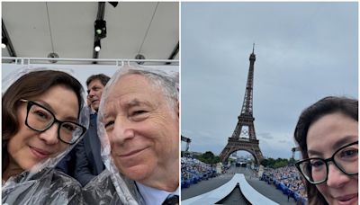 見證巴黎奧運開幕 楊紫瓊與夫穿雨衣現身：真是一場遊行 - 娛樂