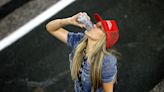 Kyle Larson’s Wife Katelyn Knocks Back Beer after His Win At NASCAR's All-Star Race