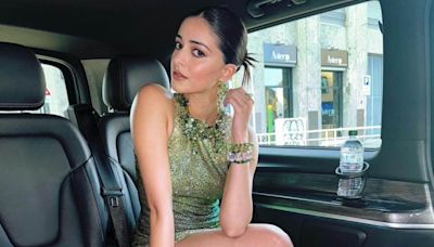 Ananya Panday dazzles in a green blingy dress under the Lombardian sun in Milan; photos inside