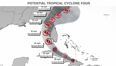 Tropical Storm Debby forecast to hit Florida this weekend with torrential rain and wind