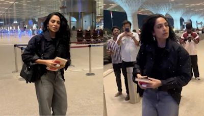 Sobhita Dhulipala leaves for Cannes and keeps it real at the airport with comfy chappals and jeans