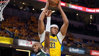 Myles Turner discusses the Pacers' Game 6 win over the Bucks to advance in the playoffs.