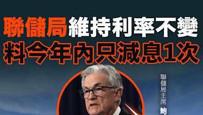 【MD市場熱話】聯儲局維持利率不變 料今年內只減息1次