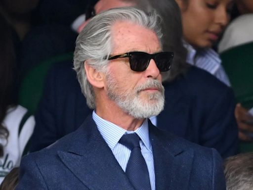 Pierce Brosnan's fans say he's 'ageing like fine wine' as he stuns at Wimbledon