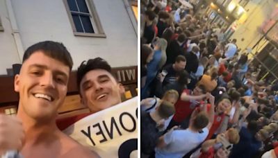 WATCH: Street full of England fans after semi-final win