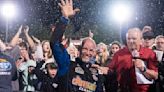 Burt Myers avoids the carnage in Modified 100 lapper to win at Bowman Gray Stadium