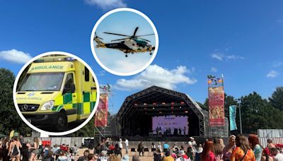 Air ambulance lands at Tredegar House for 'medical emergency' during reggae festival