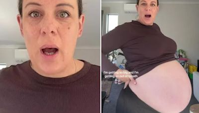 I have a huge 42-week baby bump at just 29 weeks, people call me a 'machine'