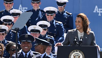 Harris addresses US Air Force Academy graduates near 80th D-Day anniversary