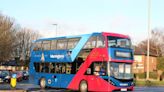 Youths smash bus windows by throwing stones then flee on electric scooters