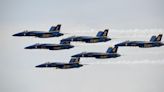 Dayton-bound: Navy Blue Angels arrive