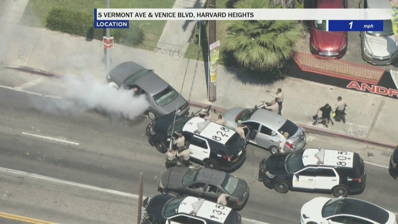 Suspect shot after police chase ends in Harvard Heights area