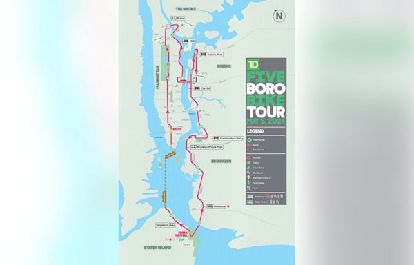 NYC Five Boro Bike Tour 2024: Street closures