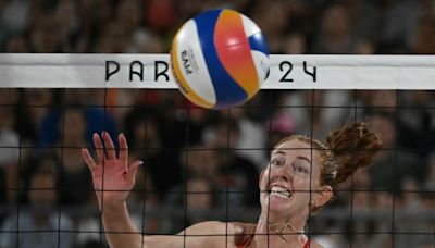 US women will be shut out of medals in beach volleyball as Hughes, Cheng fall to Swiss