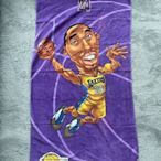 Kobe Bryant NBA 毛巾 浴巾 少見 絕版了 24 8 jersey 球衣 背號 湖人 黑 黃 新人 Lakers LA 老大 mamba