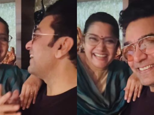 Renuka Shahane sings ’Kabhi Kabhi Mere Dil Mein’ with a twist for husband Ashutosh Rana, watch cute video