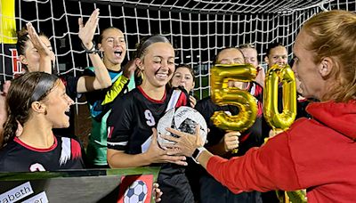 Meagher celebrates milestone moment in leading Honesdale to girls soccer win over Dunmore