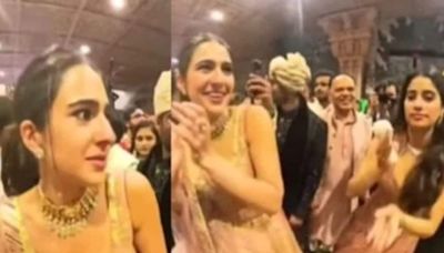 Sara Ali Khan's Expression Goes Viral As Janhvi and Shikhar Dance to 'Mere Mehboob Mere Sanam' | Watch - News18