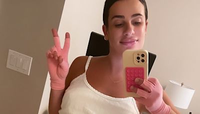 Lea Michele Bares Belly Bump, Reveals Her 5 Must-Have Beauty Items for Pregnancy