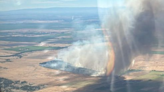 Grass fire burns hundreds of acres just outside of Roseville