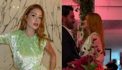 Em Cannes, Marina Ruy Barbosa divide momento fofo com noivo em jantar