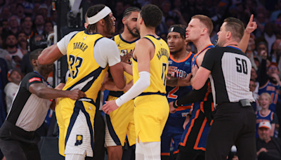 Knicks' Donte DiVincenzo says Pacers are 'trying to be tough guys' after Game 5 altercation with Myles Turner