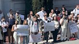 UC Berkeley Jewish students protest campus response to antisemitism Monday