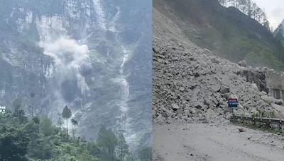 Scary Visuals: Massive Landslide Near Patalganga Langsi Tunnel Blocks Badrinath National Highway In Uttarakhand