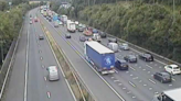 M25 vehicle fire closed one lane near Reigate during morning rush hour