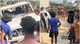 Kanwariyas Vandalise, Overturn 'Government Vehicle' After It Hits One Of Them In Ghaziabad- VIDEO