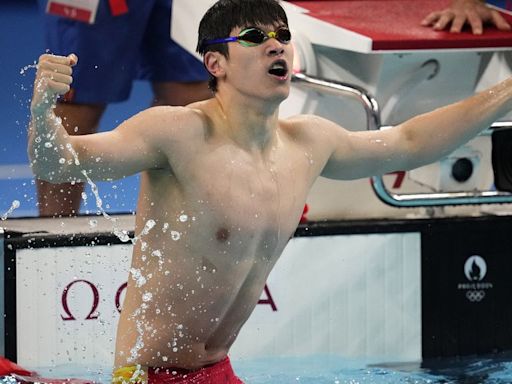 Paris Olympics: China's Pan Zhanle breaks own world record to win men's 100-m freestyle gold