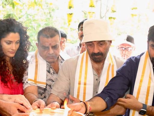 Sunny Deol and Saiyami Kher perform a pooja ahead of ‘SGDM’ filming