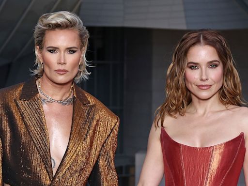 Sophia Bush and Girlfriend Ashlyn Harris Match in Metallics at Prelude to the Olympics 2024